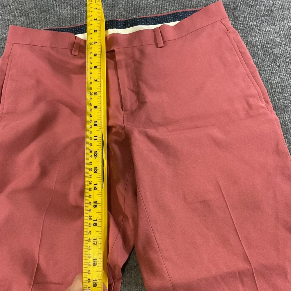 Lauren Ralph Lauren 34x30 Dress Pants Mens Salmon Pink Flat Front Classic Fit Bu